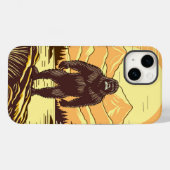 Bigfoot Sasquatch Retro Art gepersonaliseerd Case-Mate iPhone Case (Achterkant (horizontaal))