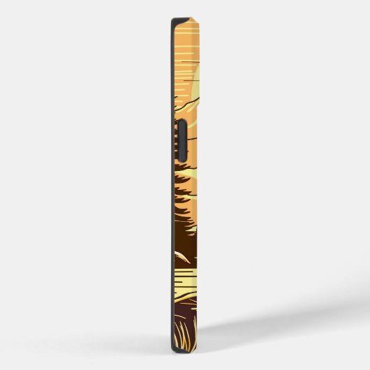 Bigfoot Sasquatch Retro Art gepersonaliseerd Case-Mate iPhone Case (Achterkant / Rechts)