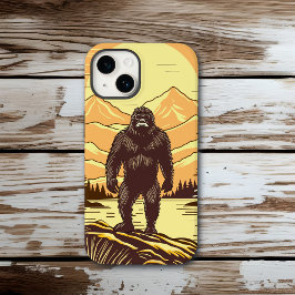 Bigfoot Sasquatch Retro Art gepersonaliseerd Case-Mate iPhone 14 Hoesje