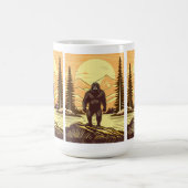 Bigfoot Sasquatch Retro Art Koffiemok (Center)