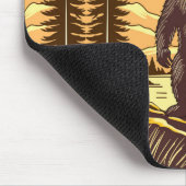 Bigfoot Sasquatch Retro Art Muismat (Hoek)