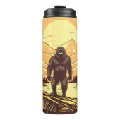 Bigfoot Sasquatch Retro Art Thermosbeker (Voorkant)