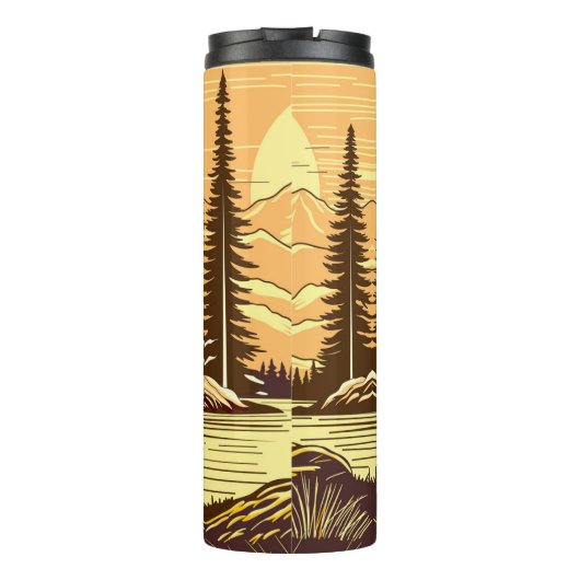 Bigfoot Sasquatch Retro Art Thermosbeker (Achterkant)