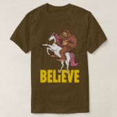 Bigfoot Sasquatch Riding Unicorn Unicorn Gift T-shirt (Design voorkant)