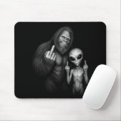 Bigfoot Sasquatch Ruimte Alien Middelvinger Muismat (Met muis)
