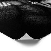 Bigfoot Sasquatch Ruimte Alien Middelvinger  Poster (Hoek)
