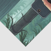 Bigfoot Sasquatch Selfie Decoupage Tissuepapier (Detail)