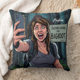 Bigfoot Sasquatch Selfie Kussen