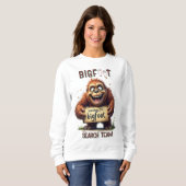 Bigfoot Sasquatch Selfie Zwart Trui (Voorkant volledig)