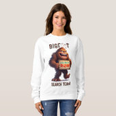 Bigfoot Sasquatch Selfie Zwart Trui (Voorkant volledig)