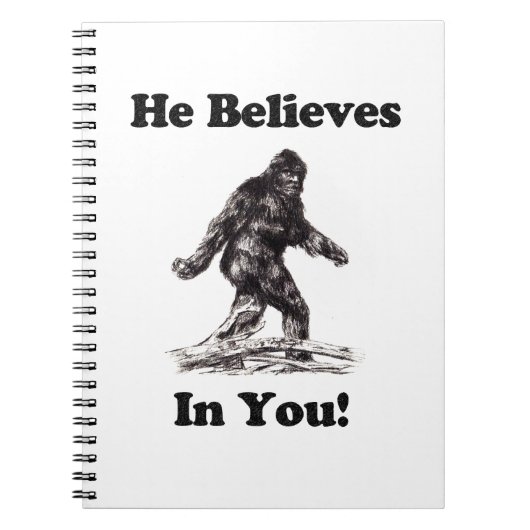 Bigfoot Sasquatch Sighting - hij gelooft in jou Notitieboek (Voorkant)