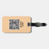 BigFoot Sasquatch Squatchy Forest Mountain QR Code Bagagelabel (Achterkant horizontaal)