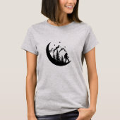 BigFoot Sasquatch Squatchy Forest Mountains Maan T-shirt (Voorkant)