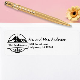 BigFoot Sasquatch Squatchy Forest Mountains Simple Etiket