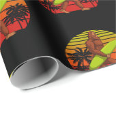 Bigfoot Sasquatch Surfer Man Surf Board Cadeaupapier (Rol Hoek)