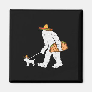 Bigfoot Sasquatch Taco Chihuahua Funny Cinco De Ma Magneet
