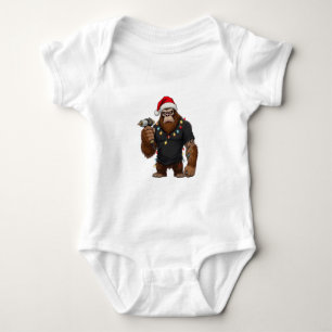 Bigfoot Sasquatch Tattoo-artiest Kerstmis Romper