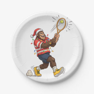 Bigfoot Sasquatch Tennis Kerstmis 2026 Vakantie Papieren Bordje