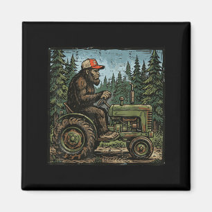 Bigfoot Sasquatch Tractor Grappige Boerderij Boer  Magneet