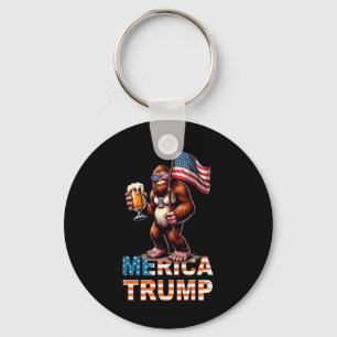 Bigfoot Sasquatch Trump Biden 2024 Voorverkiezing Sleutelhanger