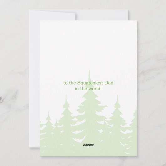 Bigfoot Sasquatch Vaderdag Flat Holiday Kaart (Achterkant)