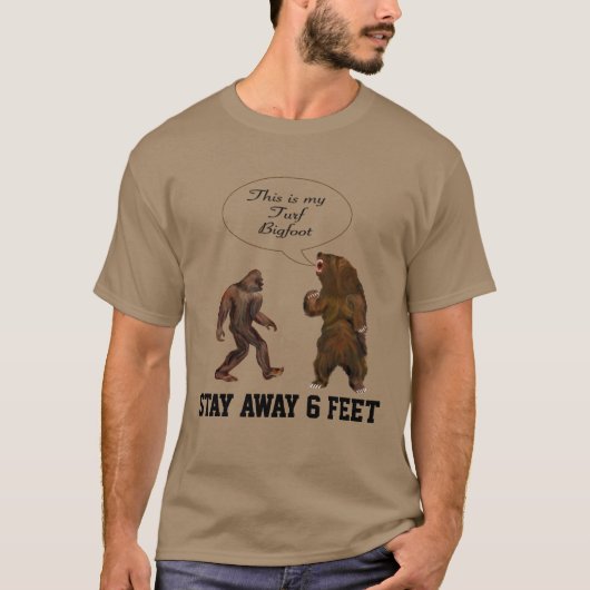 Bigfoot- & Sasquatch Verblijf weg-6-voet Mannen T- T-shirt (Voorkant)