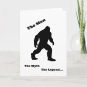 Bigfoot Sasquatch Verjaardag Kaart - Hij bestaat (Voorkant)