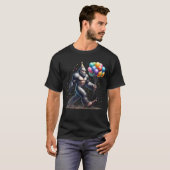 Bigfoot Sasquatch Verjaardagsfeest Pet Ballonnen T-shirt (Voorkant volledig)