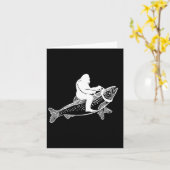 Bigfoot Sasquatch Vliegende Vliegende Forel Visser Kaart (Gele Bloem)