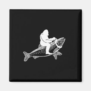 Bigfoot Sasquatch Vliegende Vliegende Forel Visser Magneet