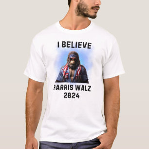 BIGFOOT SASQUATCH VOOR HARRIS WALZ 2024 T-SHIRT