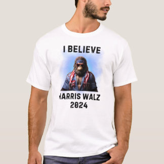 BIGFOOT SASQUATCH VOOR HARRIS WALZ 2024 T-SHIRT