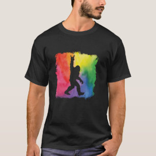 Bigfoot Sasquatch Vrede Grote Voet Squatch Kleurri T-shirt
