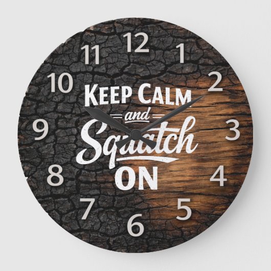 Bigfoot Sasquatch Wall Clock Grote Klok (Voorkant)