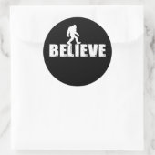 Bigfoot Sasquatch Wandelen geloof ik Ronde Sticker (Tas)