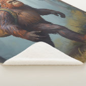 Bigfoot Sasquatch wandelende Sherpa deken (3/4)