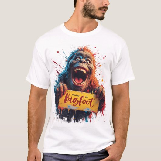 Bigfoot Sasquatch Yeti Monster Creature T-shirt (Voorkant)