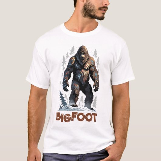 Bigfoot Sasquatch Yeti Monster Creature T-shirt (Voorkant)