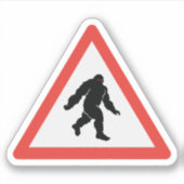 Bigfoot Sasquatch Yeti Road Sign Cryptozoology Sticker (Voorkant)