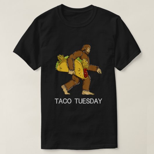 Bigfoot Sasquatch Yeti Taco Dinsdag Cinco de Mayo T-shirt (Design voorkant)