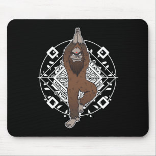 Bigfoot Sasquatch Yeti Yoga Meditatie Grappig Cade Muismat
