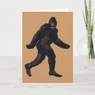 Bigfoot Sasquatch Yetti Feestdagen Kaart
