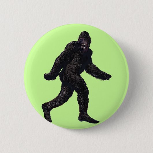Bigfoot Sasquatch Yetti Ronde Button 5,7 Cm (Voorkant)