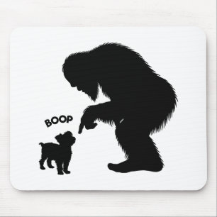Bigfoot Sasquatch Yorkshire Terriër neus Boop Muismat