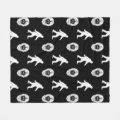 Bigfoot Sasquatch Zwart & Wit Fleece Deken (Voorkant (Horizontaal))