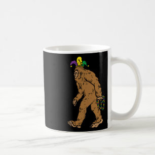 Bigfoot Sasquatsh Jester Pet Beads Funny Mardi Gra Koffiemok
