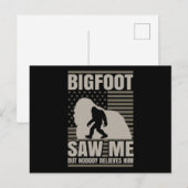 Bigfoot Saw Me American Flag Briefkaart (Voorkant / Achterkant)