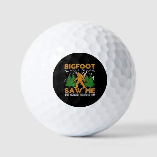 Bigfoot Saw Me Sasquatch Yeti Golfballen (Voorkant)