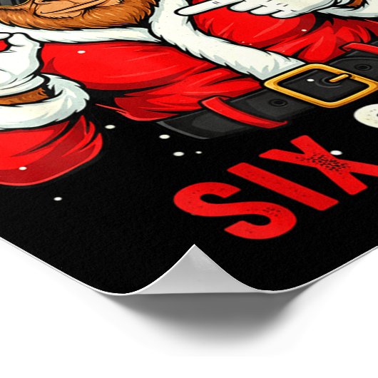 Bigfoot Says Six Seven Funny Christmas 67 Meme Xma Poster (Hoek)