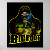 Bigfoot Scary Camping Forest Woods Sasquatch Tent Poster (Voorkant)